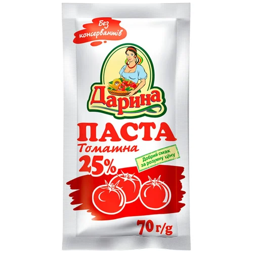 Паста томатная Дарина 25% 70г сашет