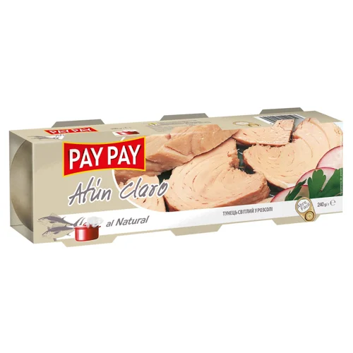 Тунець Pay Pay світлий у власному соку 3х80г