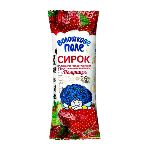 Сирок глазурований 26% Полуниця Волошкове поле м/у 36г