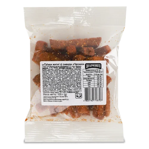 Грінки Житні Часникові, в/ґ, 100г