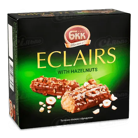 Тістечка Київ БКК Еклери з фундуком, 180г