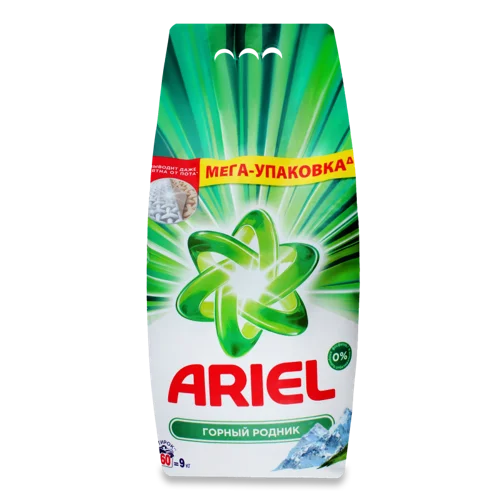 Пральний Порошок Гірське Джерело Ariel, 9 кг, в/ґ