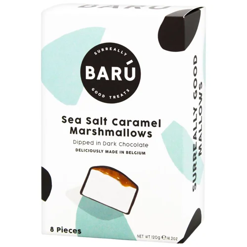 Маршмелоу Baru Солона карамель в чорному шоколаді 120г