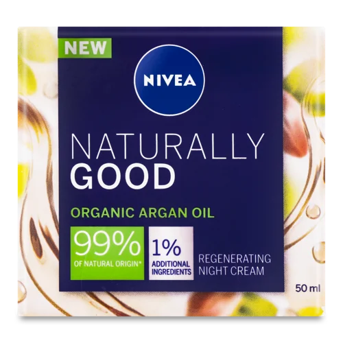 Крем для Обличчя Відновлюючий Нічний Naturally Good Nivea, 50мл