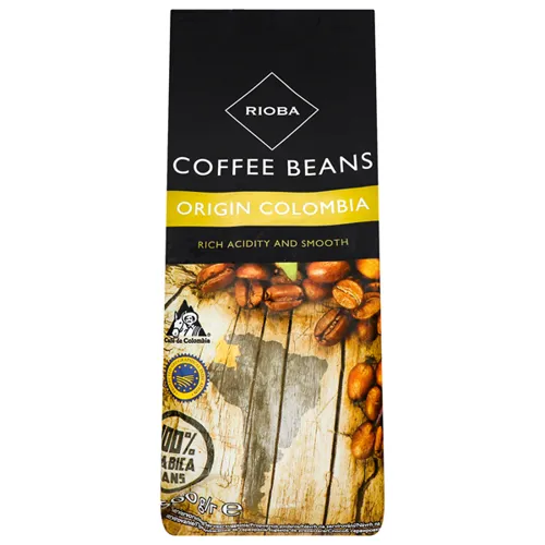 Кава Rioba Coffee Beans колумб натуральна, смажена у зернах 500г