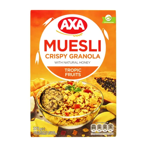 Мюслі медові з тропічними фруктами Axa к/у 375г