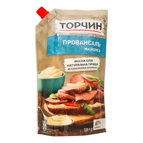 Майонез 67% Провансаль Торчин д/п 520г