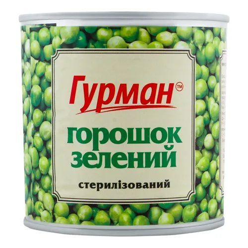 Горошок Гурман консервований Вищого ґатунку
