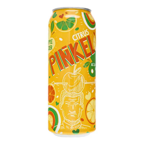 Сидр 0.5л 5% газований солодкий Яблучний з цитрусом Pinkel з/б