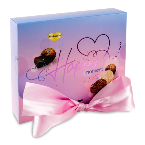 Цукерки Щасливий Момент Шоколадно, картонна упаковка 225г