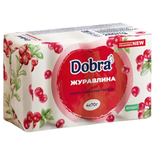 Мило тверде Bovary Dobra Журавлина 4шт*70г