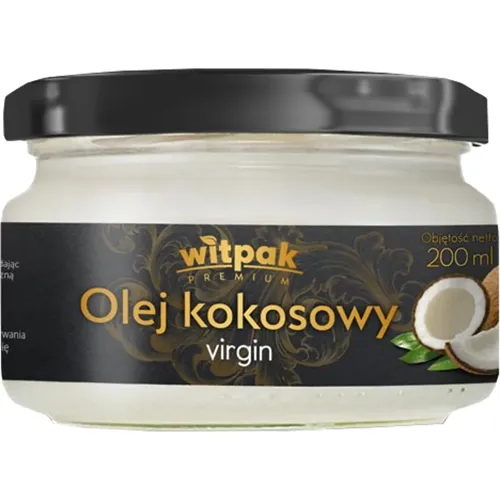 Олія кокосова Witpak нерафінована скляна банка 200мл