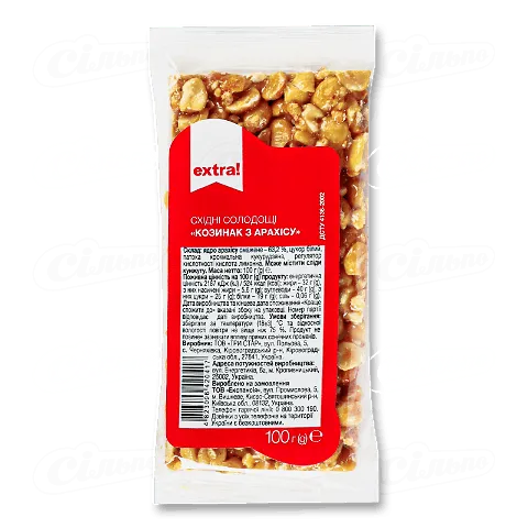 Козинак Extra! з арахісу, 100г