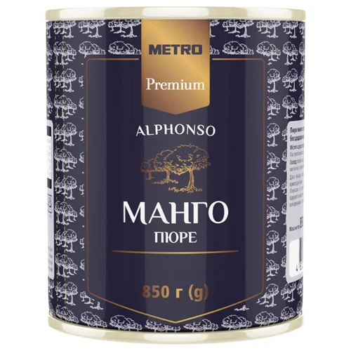 Пюре манго Metro Premium Alphonso без додавання цукру 850г