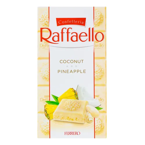 Шоколад білий Coconut&Pineapple Raffaello к/у 90г