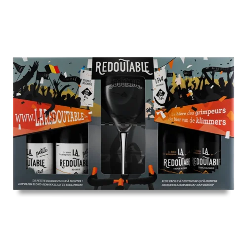 Пиво La Redoutable IPA 2 шт. + Triple 2 шт. світле нефільтроване + келих