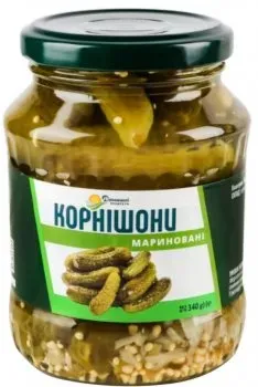 Корнішони мариновані Домашні продукти 340г