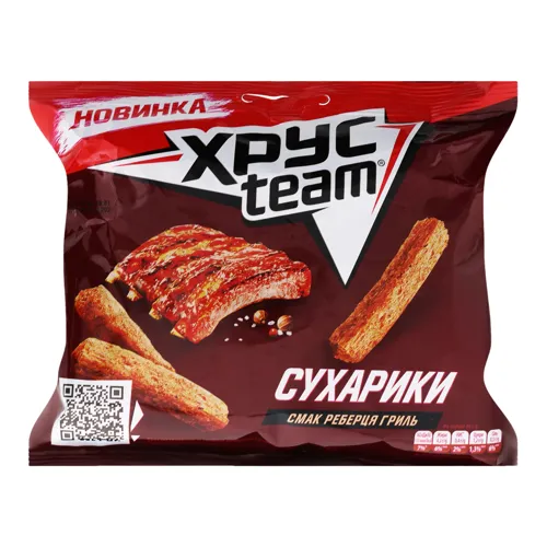 Сухарики Реберця гриль ХрусTeam м/у 110г