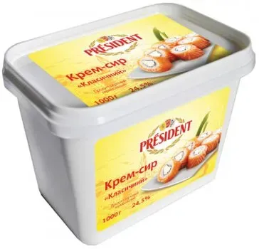 Крем-сир President Класичний 24,5% 1кг