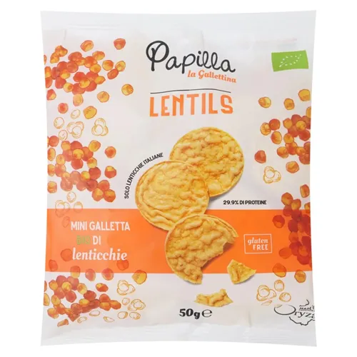 Хлібці Papilla La Gallettina Lentils органічні 50г