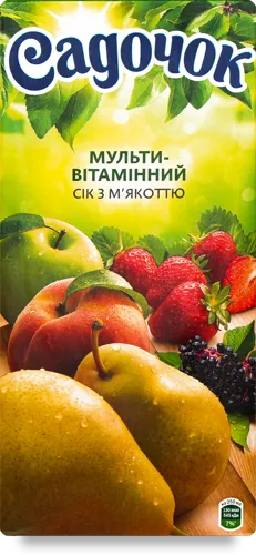 Сік Садочок мультивітамінний з м'якоттю 2л