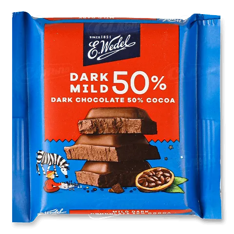 Шоколад чорний E.Wedel 50%, 40г