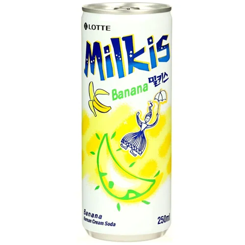 Напій газований Lotte Milkis банан 250мл