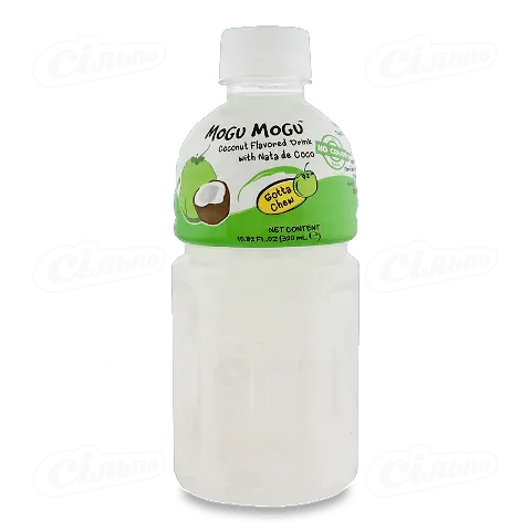 Напій MoGu MoGu зі шматочками желе «Ната де коко» та смаком кокоса, 0,32л