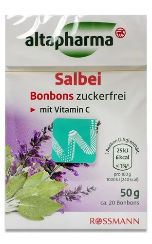 Льодяники з шавлією Altapharma 50г