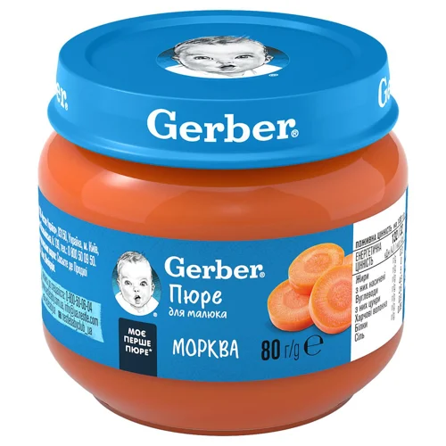 Пюре Gerber морква 80г