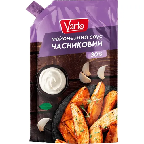 Соус Varto Часниковий майонезний 30%, 180г