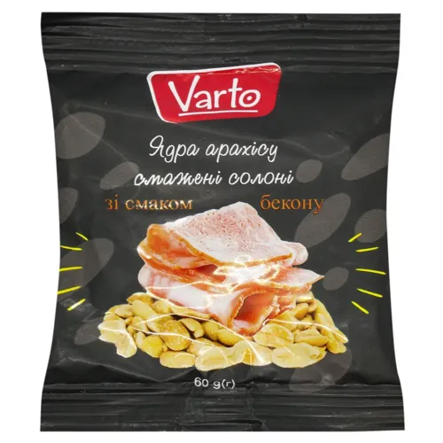 Горіхи Varto Ядра арахісу зі смаком бекону 60г