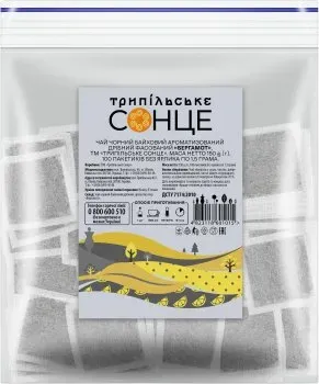 Чай черний Трипольське сонце Бергамот 1.5г х 100 пакетів