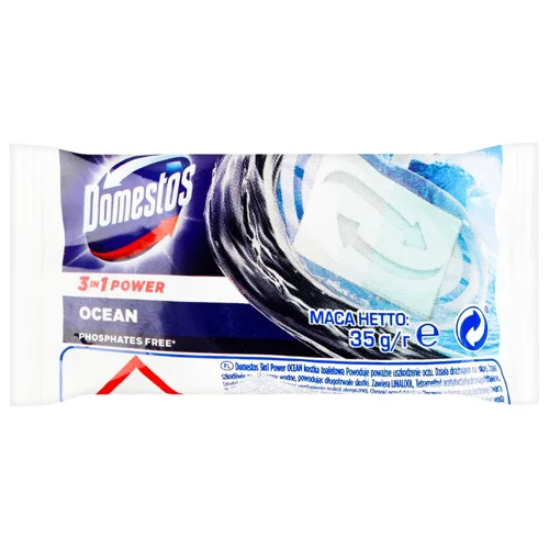 Блок для унітазу Domestos 3in1 Power Ocean змінний 35г
