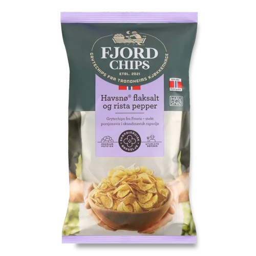 Чипси Вищого Ґатунку Fjord Chips З Морською Сіллю Та Перцем, 150г