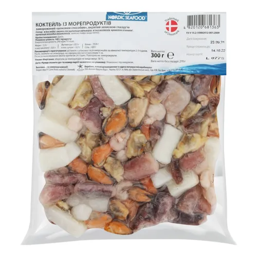 Коктейль із морепродуктів заморожений Nordic Seafood м/у 300г
