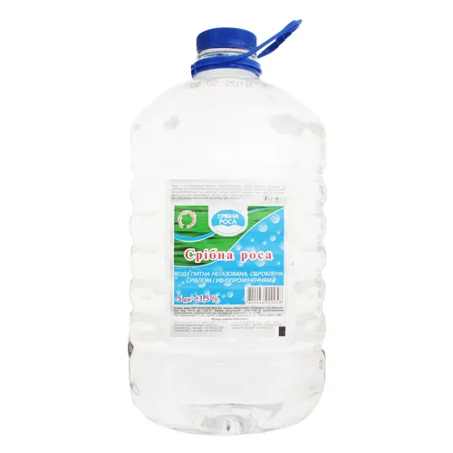 Вода питна негазована Срібна Роса в пластиковій пляшці 5л