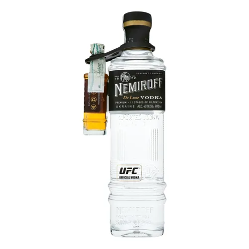 Горілка 0.7л 40% De Luxe Nemiroff бут + Настоянка 50мл 40% Медова з перцем De Luxe Nemiroff бут