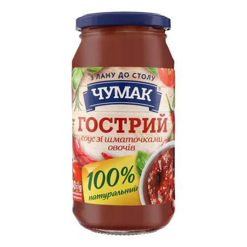 Соус зі шматочками овочів Гострий Чумак с/б 440г