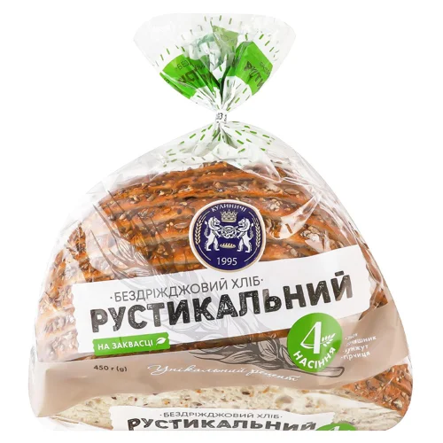 Хліб Кулиничі Рустикальний 4 насіння 450г
