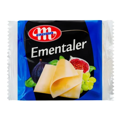 Сир плавлений 45% слайси Ementaler Mlekovita м/у 130г