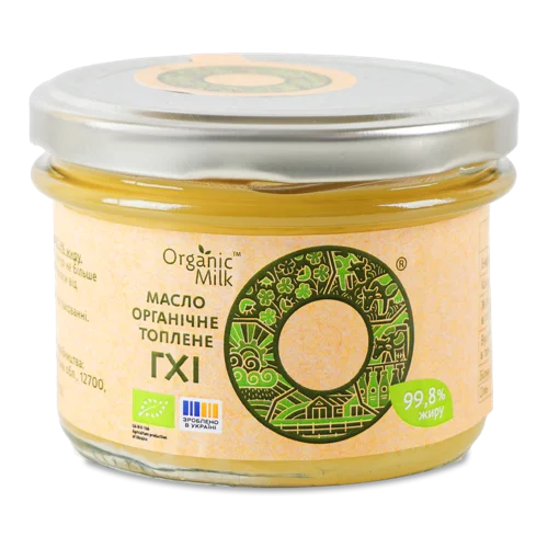 Масло Гхі Органічне Топлене 99.8% Скляна Банка 160г