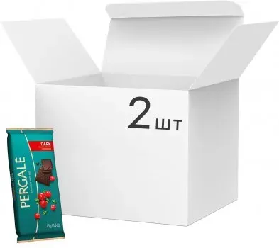 Упаковка темного шоколада Pergale з кусочками клюкви 85г х 2 шт