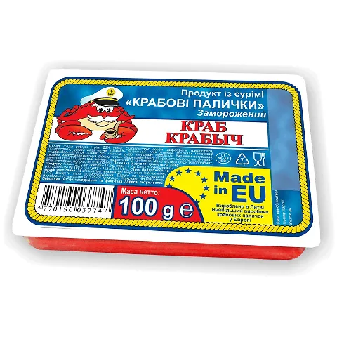 Крабові палички «Краб-Крабич», 100г