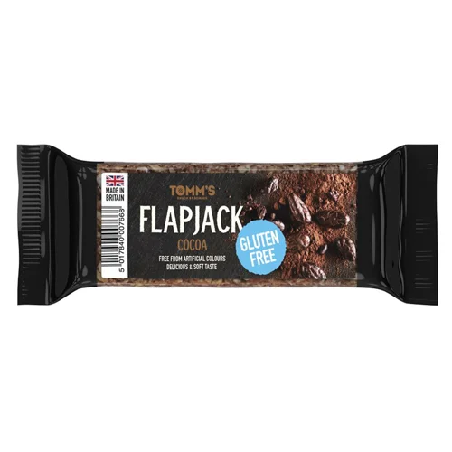 Батончик Tomm's Flapjack Вівсяний без глютену з какао 100г