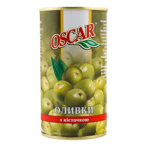 Оливки з кісточкою Oscar з залізній банці 350г