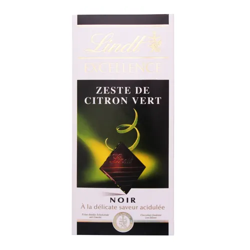 Шоколад темний з цедрою лайма Excellence Lindt 100г