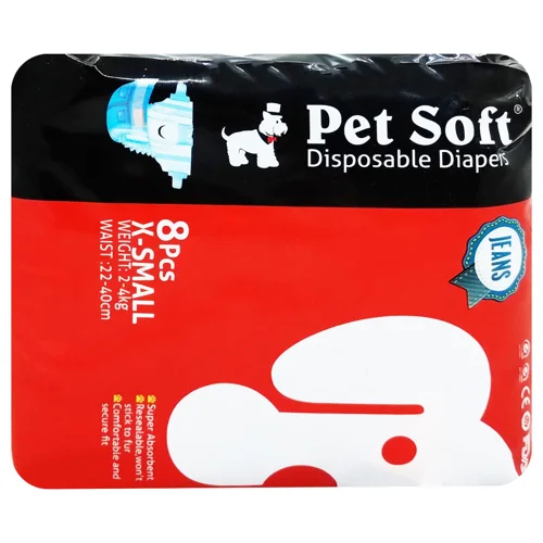 Підгузки для собак Pet Soft Джинс 34*27см 8шт