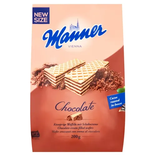 Вафлі Manner Chocolate шоколадний крем 200г