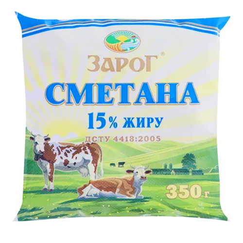 Сметана 15% ЗароГ м/у 350г